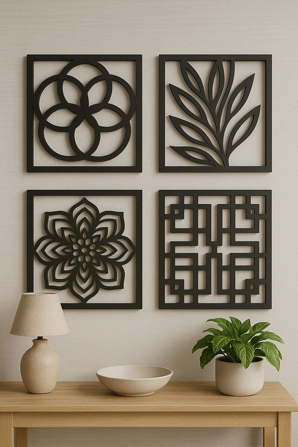 Modern Geometric Wall Art Panels – Abstract Decorative Designs